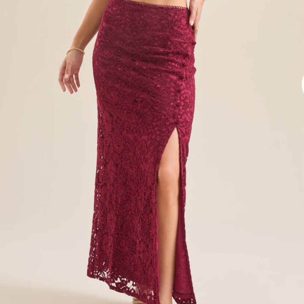NEW Altar’d State Burgundy Maxi Skirt Size XXL NWT